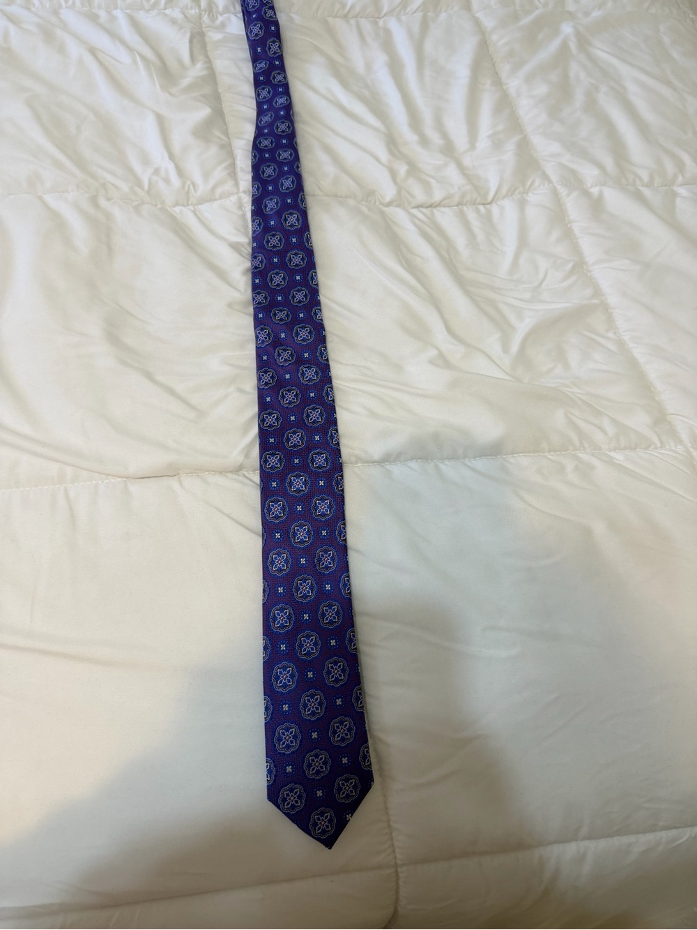 Ted Baker London Purple Geometric Medallion Silk Tie
